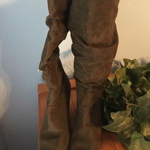 Faux suede slouch boot